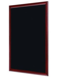 Lavagna nera da parete in ardesia con rifiniture in legno 60x90