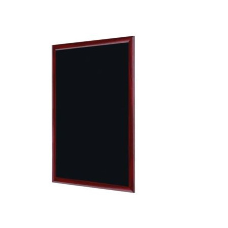 Lavagna nera da parete in ardesia con rifiniture in legno 60x90