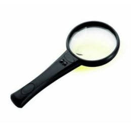 lente di ingrandimento con lentino e luce a 2 LED