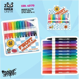 Marker glitter 12pz  TINTAUNITA
