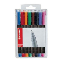 Marker OHP Stabilo S 0,3mm 8pz ass.