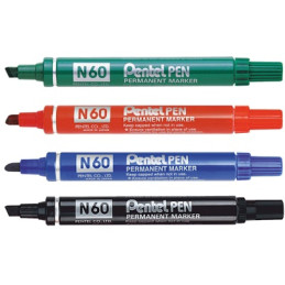 Marker pentel N60 blu punta scalpello
