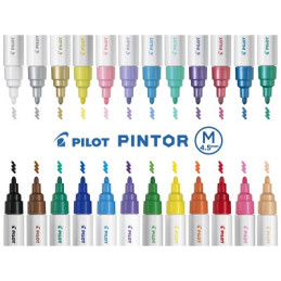 Marker Pilot Pintor - Marcatore a tempera a base acqua - 1,4mm - Giallo pastello