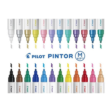 Marker Pilot Pintor - Marcatore a tempera a base acqua - 1,4mm - Rosso