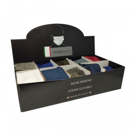 Mascherina adulti varie fantasie  riutilizzabile, lavabile fino a 10 volte art.16 comma 2 D-.M.17 Marzo 2020 n.18