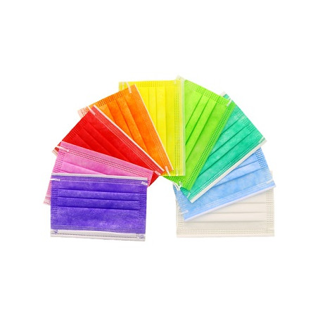 Mascherina chirurgica bambini 3 veli - colorate 10pz