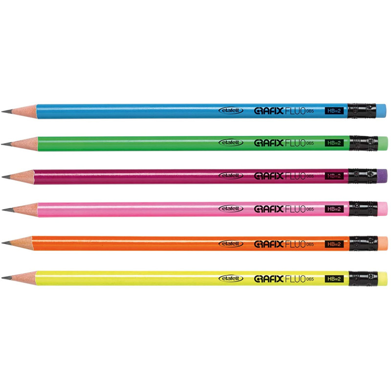 Matita con gomma grafix Fluo 065  hb n.2 HI-TEXT
