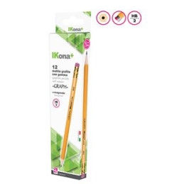 Matite con gomma  HB 12pz