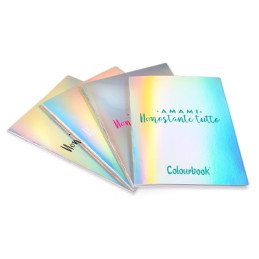 Maxi quaderno iridescente Colourbook 36fg / 72pg - rigo 5mm (list. € 1,90)