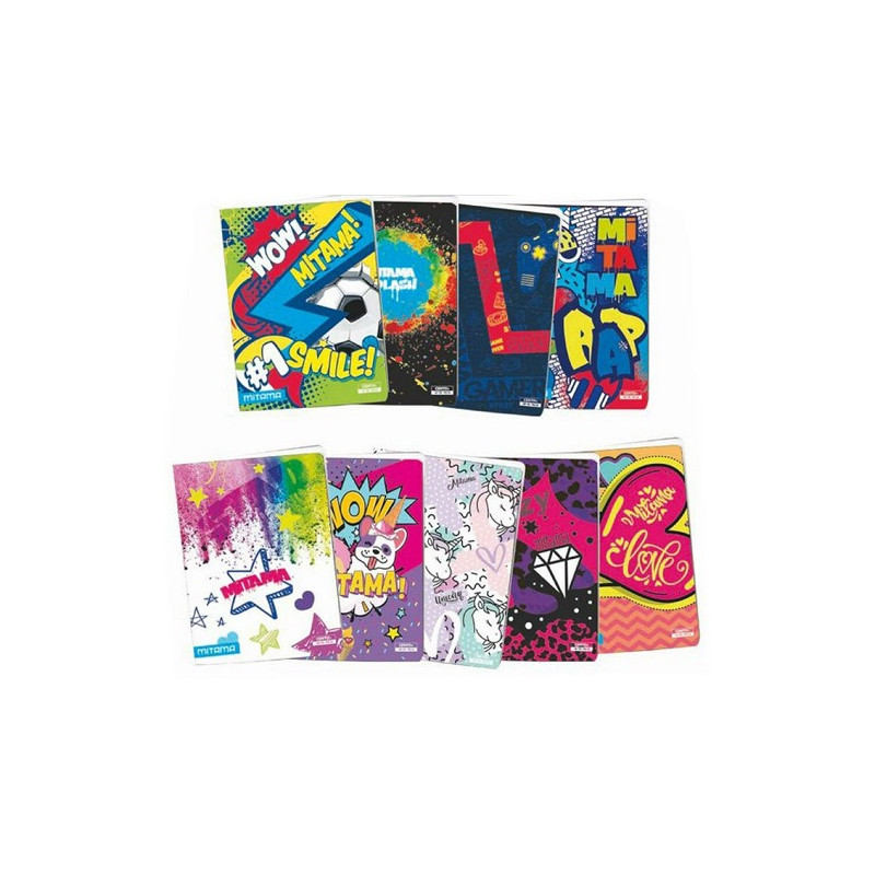 Maxi quaderno mitama fantasia 100gr 56+2ff 1 rigo