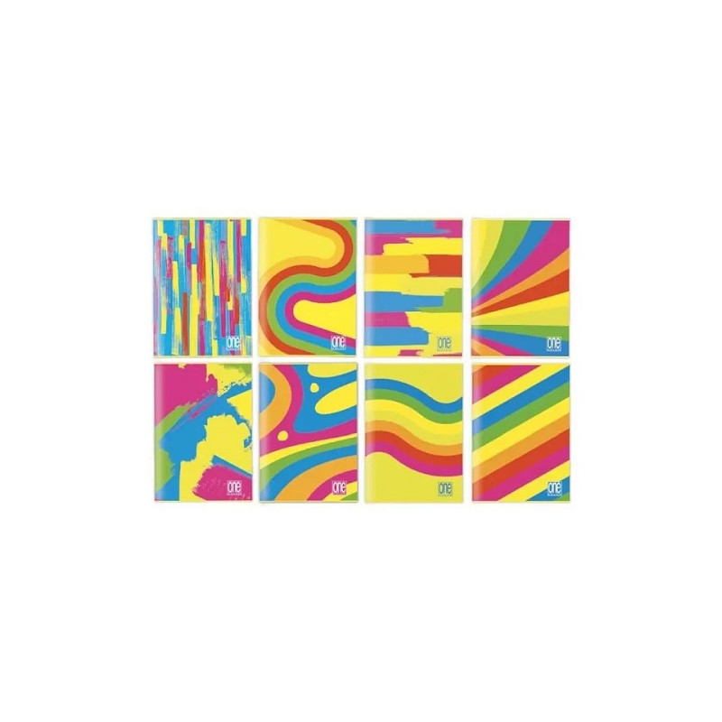 Maxi quaderno One Color 20ff / 40pg  80gr - rigo  5mm  fantafluo