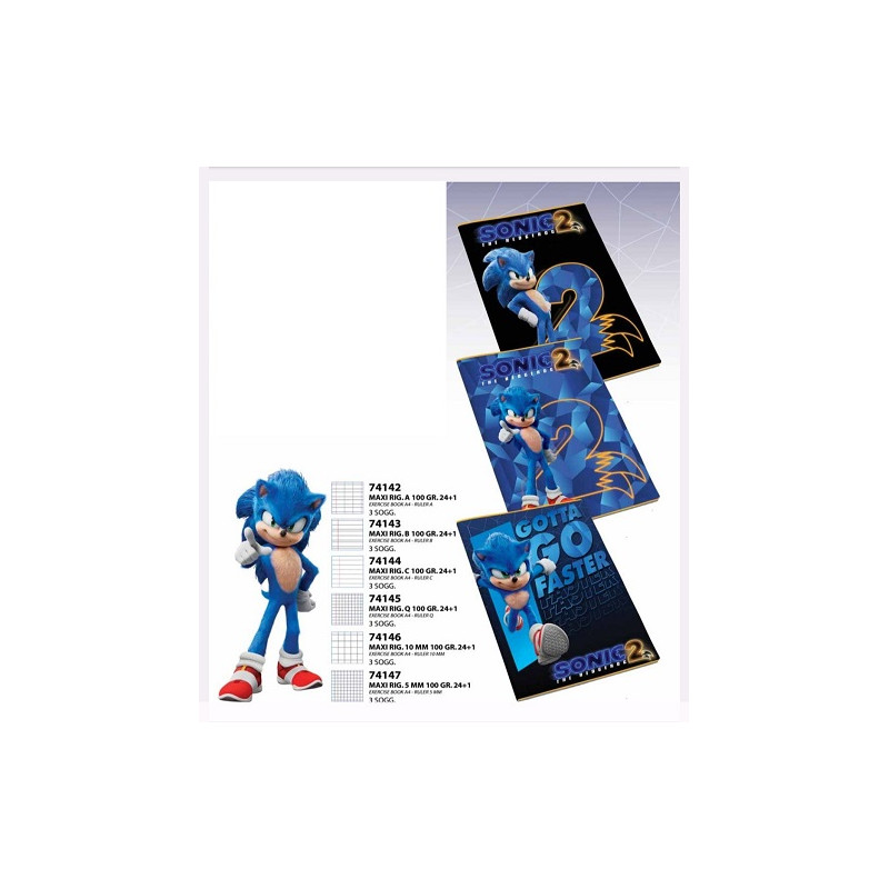 Maxi quaderno SONIC rig.A