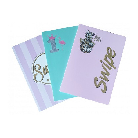 Maxi quaderno SWIPE Glamour 60fg / 120pg - rigo 1 rigo