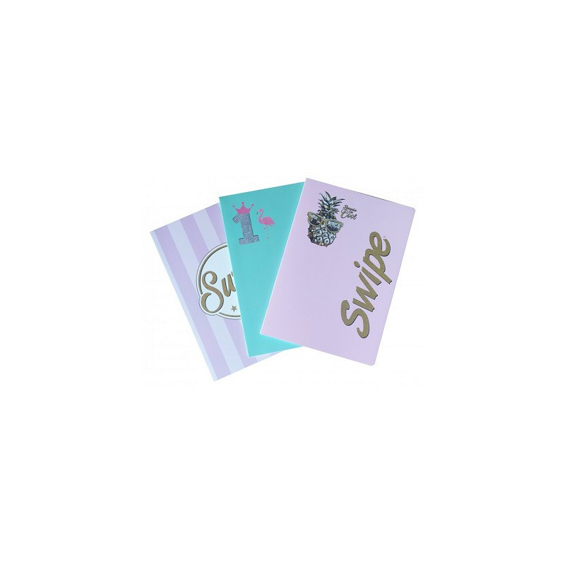 Maxi quaderno SWIPE Glamour 60fg / 120pg - rigo 5mm
