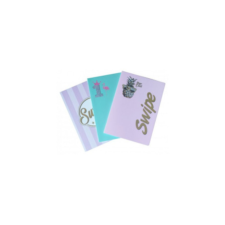 Maxi quaderno SWIPE Glamour 60fg / 120pg - rigo 5mm