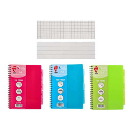 Maxi Spiralato A4 120fg 80gr copertina PPL 1Rigo+5mm con 5 divisori