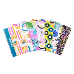 Maxi Spiralato A4 Colourbook abstract 80fg 5mm copertina PPL (list. €5,20)