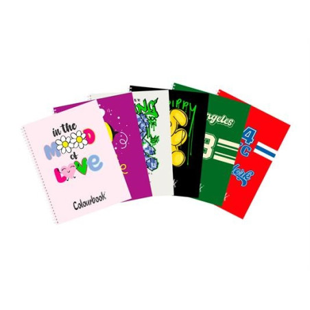 Maxi Spiralato A4 Colourbook AciDaisy 80fg 5mm (list.€5,20)