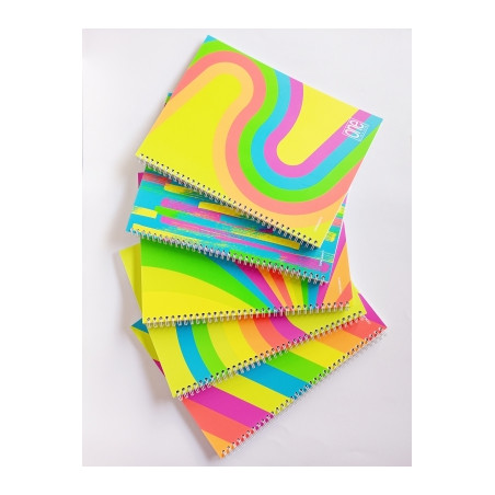 Maxi spiralato A4 One Color 5MM 60fg fantafluo