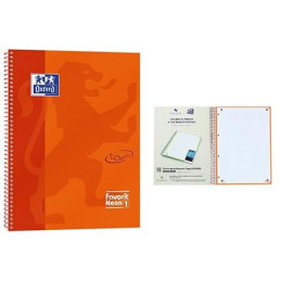 Maxi spiralato A4 Oxford Arancio 5mm 160fg 4 fori carta restistente inchiostro e applicazione per scansione