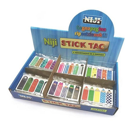 Memo Segnapagina plastificati adesivi fantasia