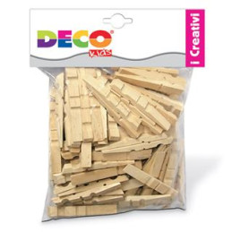 Mezze mollette in legno mm.45 100 PZ.