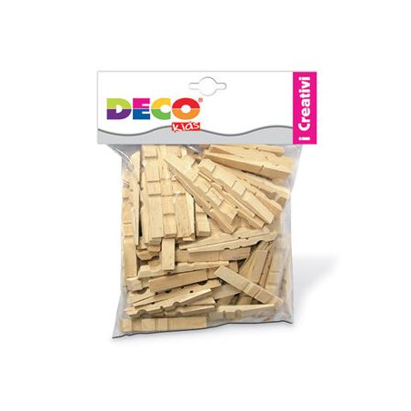 Mezze mollette in legno mm.45 100 PZ.