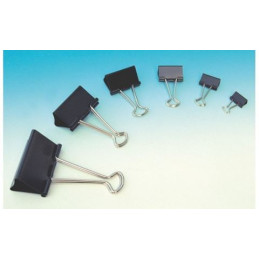 Molle fermafogli 25mm nere 12pz