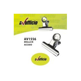 Molle fermafogli in acciaio letter clips 31mm 144pz