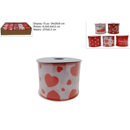 Nastrini San Valentino love amore 6,3cmx270