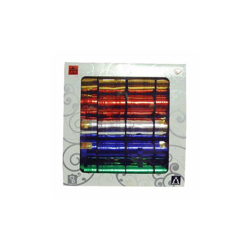 Nastrino 10x10mt colori assortiti metalizzati (cf da 20pz) OFFERTA