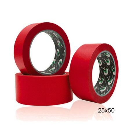 Nastro adesivo crespato 25x50mt rosso