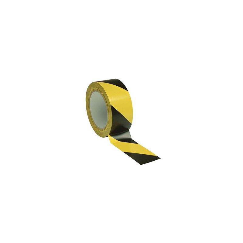 Nastro adesivo Segnaletico PVC adesivo forte GIALLO - NERO 50mmx33mt (ideale per identificare la distanza)
