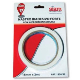 Nastro biadesivo in schiuma 18mmx2mt