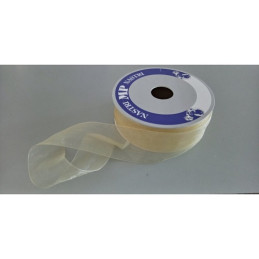 Nastro shining organza 25mmx50mt crema