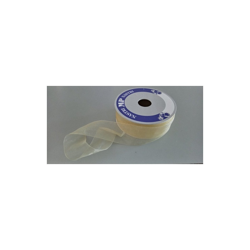 Nastro shining organza 25mmx50mt crema