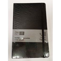 Notes taccuino con elastico 13x21 80fg nero