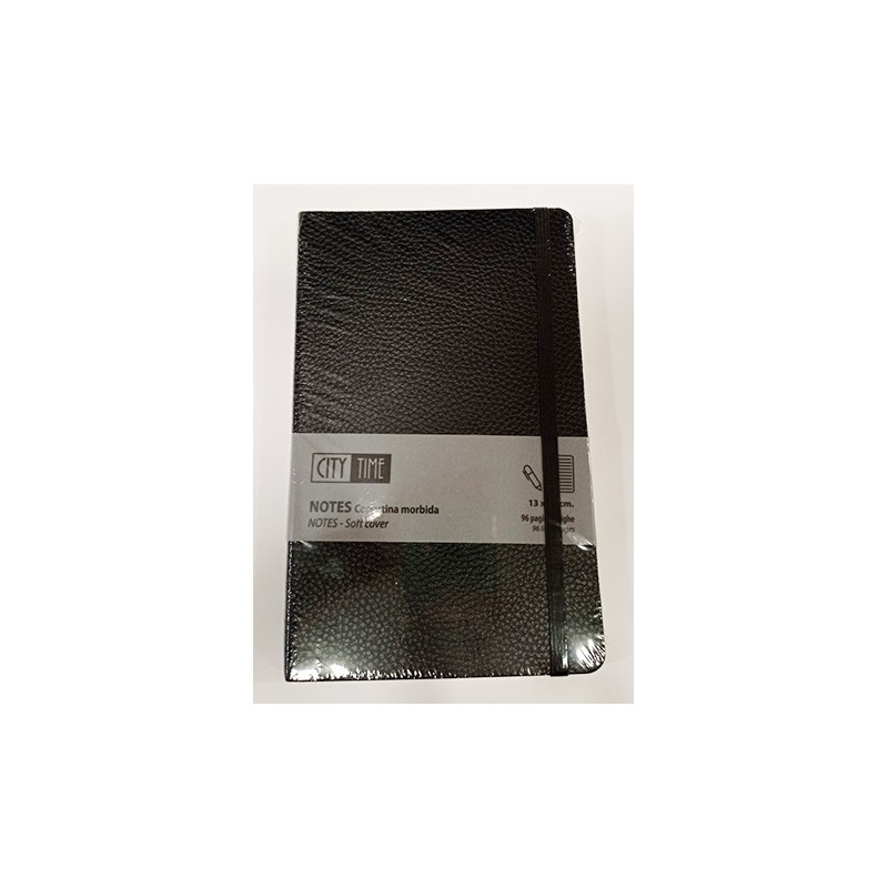 Notes taccuino con elastico 13x21 80fg nero