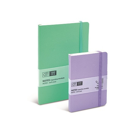 Notes taccuino con elastico 9x14 80fg colori pastello