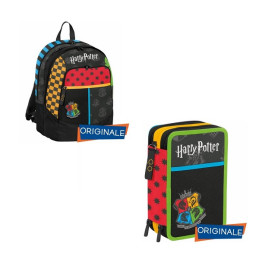 OFFERTA Kit Zaino + astuccio 3 zip Harry potter seven MAGICAL CREATURES