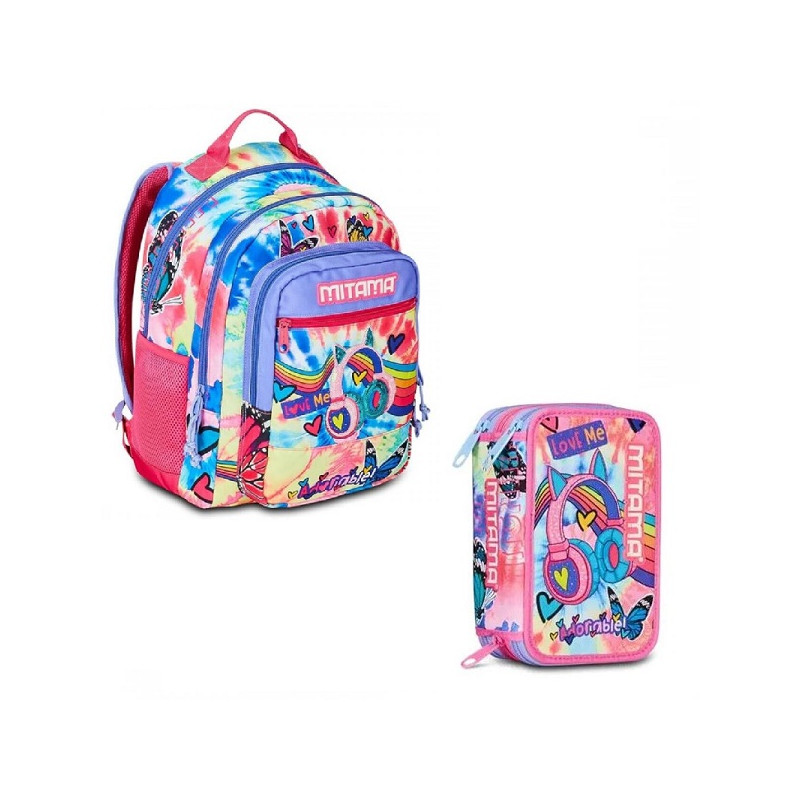 OFFERTA Kit Zaino + astuccio 3 zip Mitama Tie Music