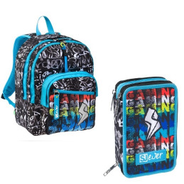 OFFERTA Kit Zaino + astuccio 3 zip Seven SJ  blackwall