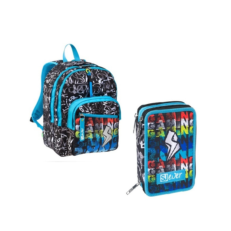 OFFERTA Kit Zaino + astuccio 3 zip Seven SJ  blackwall