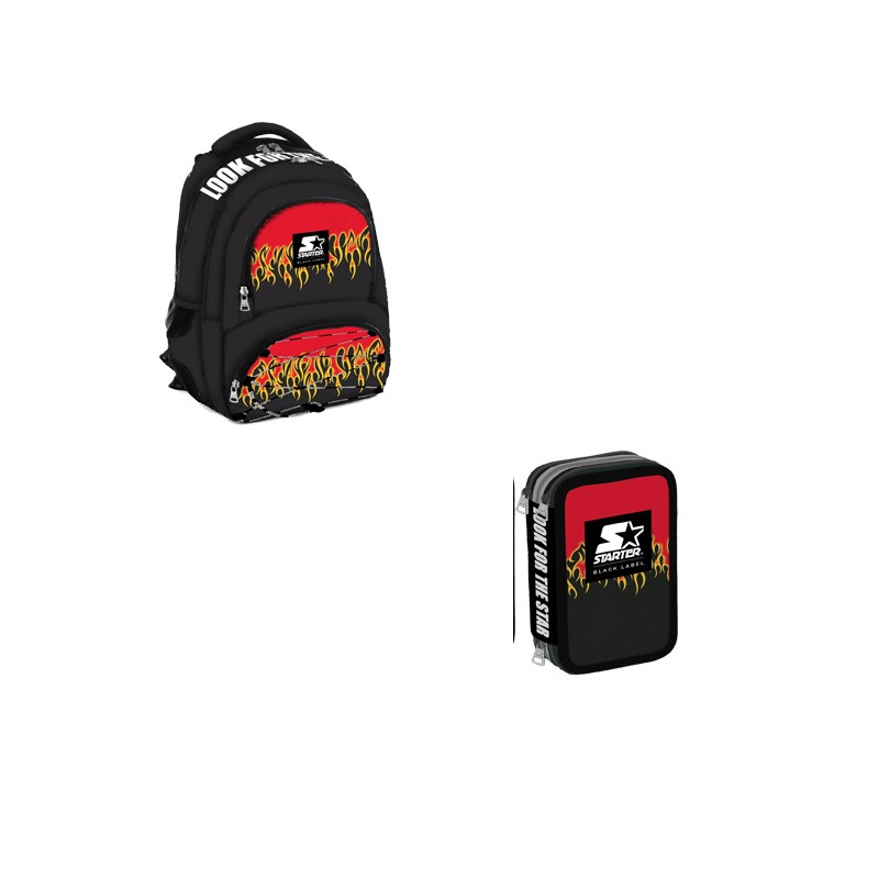 OFFERTA Kit Zaino + astuccio 3 zip Starter Flames