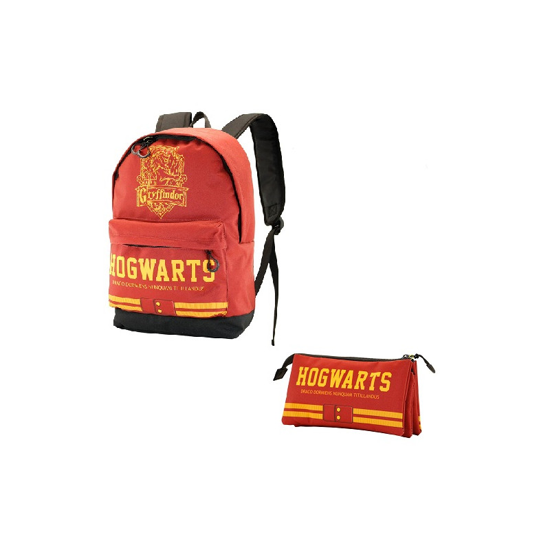 OFFERTA kit Zaino + astuccio tombolino Harry Potter Grifondoro