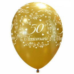 Palloncini 50° Anniversario oro 4pz
