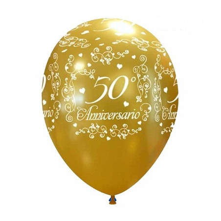 Palloncini 50° Anniversario oro 4pz