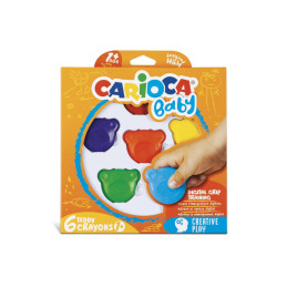 Pastelli A Cera Carioca Baby Teddy Crayons A 6 Pz