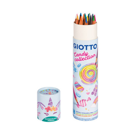 PASTELLI ACQUERELLABILI GIOTTO CANDY COLLECTION TUBO 18 COLORI FILA