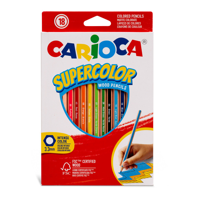 Pastelli carioca Supercolor 3.3mm  a 18pz